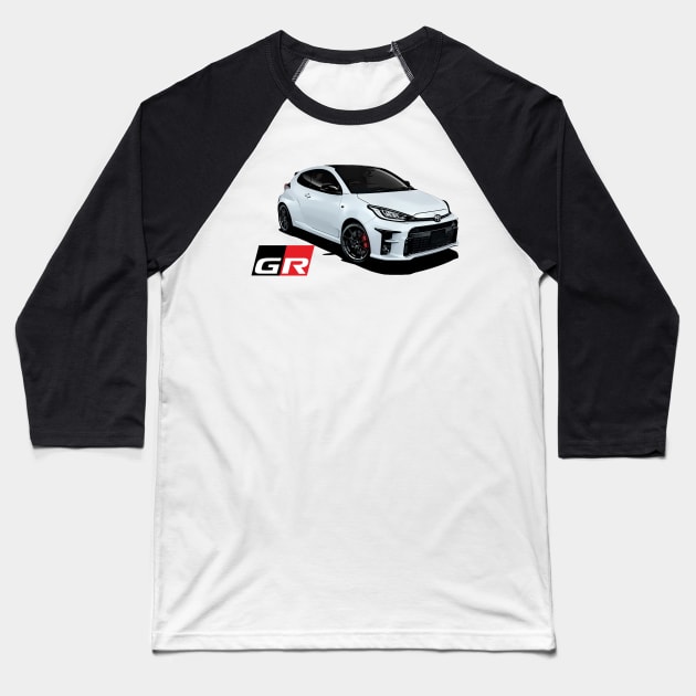 Toyota GR Yaris Baseball T-Shirt by Woreth